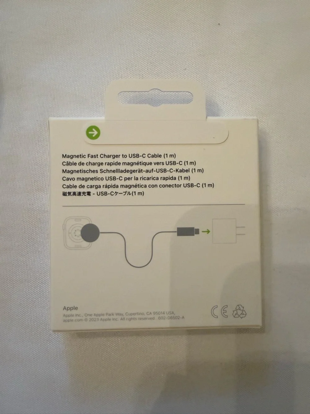 Apple Store White Braided Magnetic Fast Charging Cable with USB-C